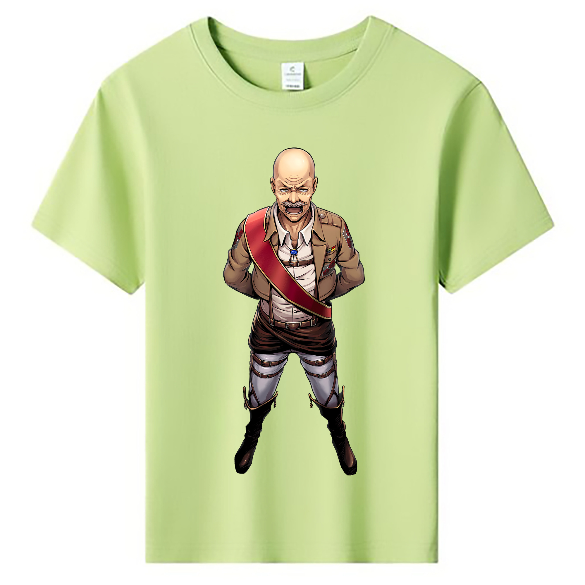 （画像用） 進撃の巨人 ドット·ピクシス Attack on Titan Dot Pixis 綿100％キッズTシャツ（フロントプリント）